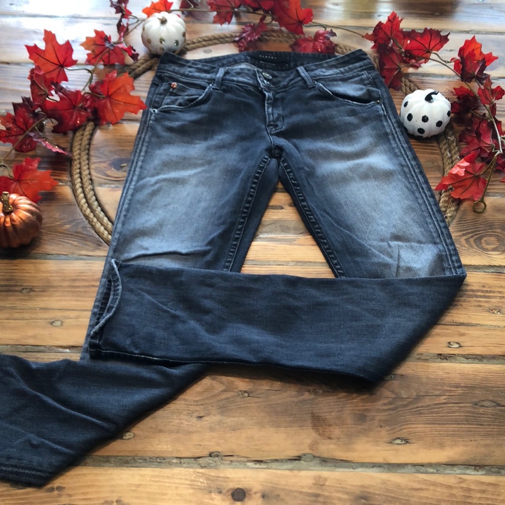 Hudson skinny button fly pocket jeans